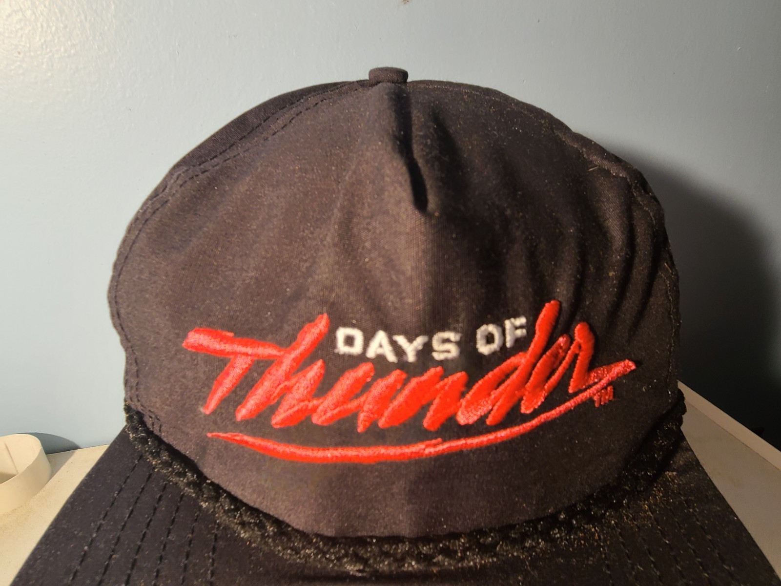 90s Days Of Thunder Hat Snapback Cap Black Pink USA Made