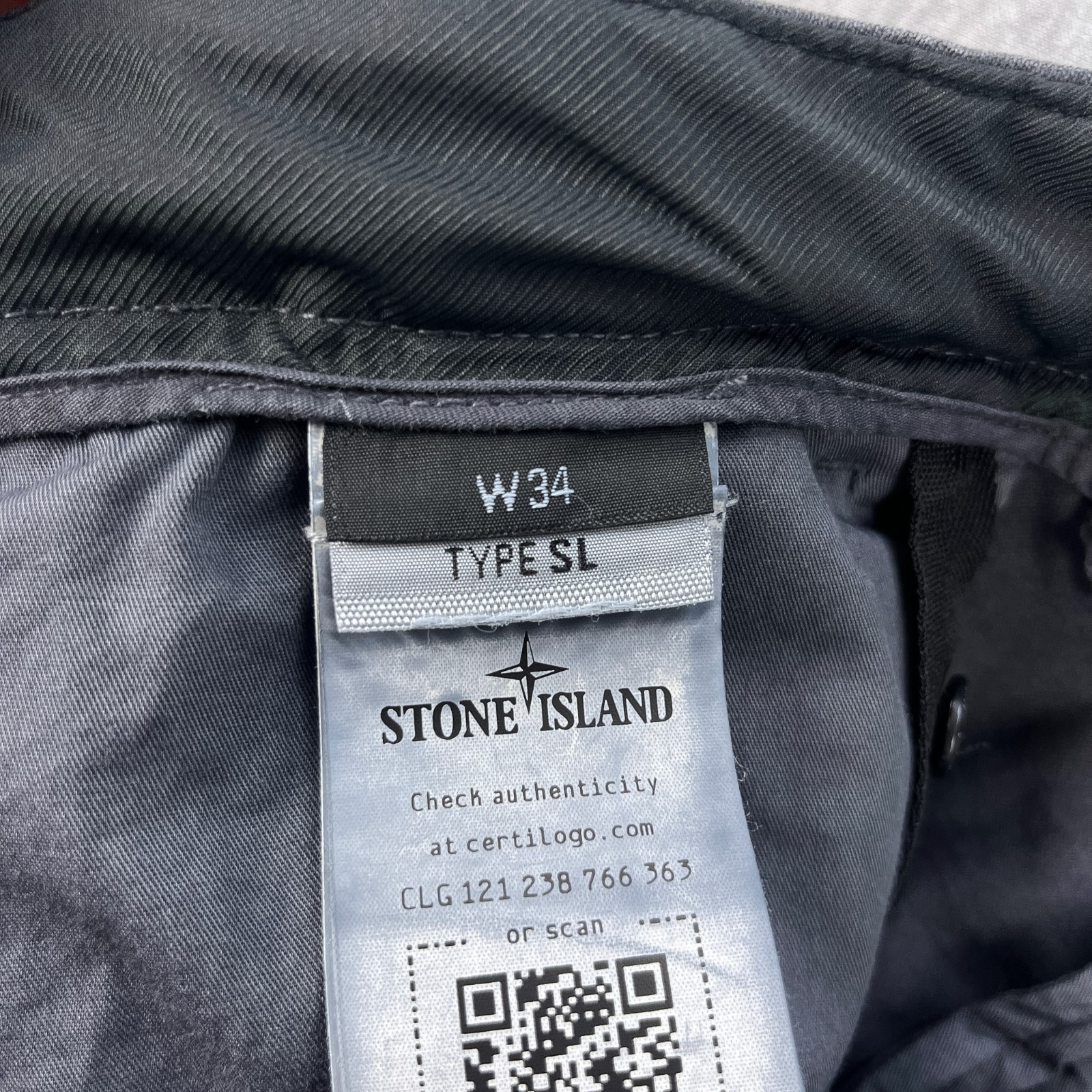 Stone Island Type SL Cargo Trouser Mens W34 *Fits 36×32 Gray Tapered Utility