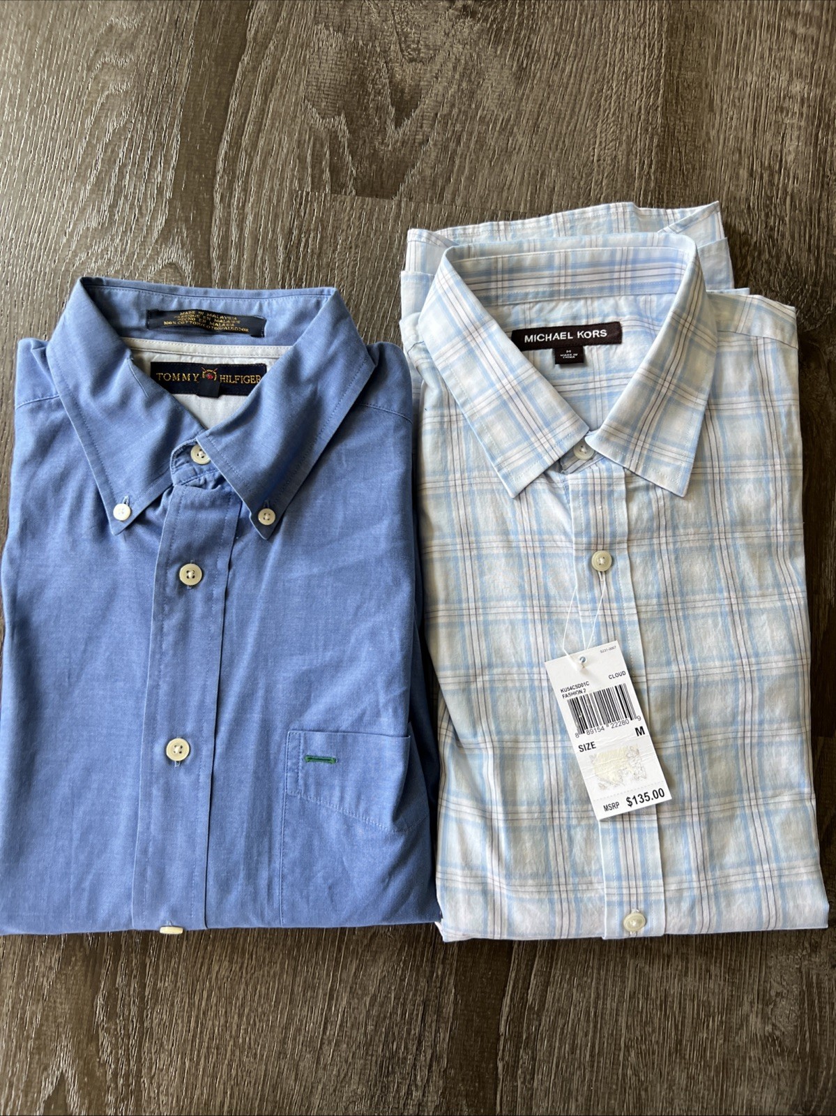 Tommy Hilfiger, NWT Michael Kors Long Sleeve Button Up Dress Shirts Size Med.