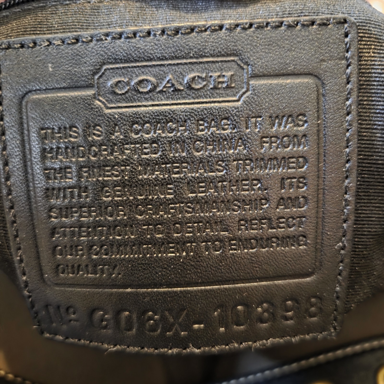 Coach Vintage Slim Bleeker Duffle, Shoulder/Cross, Black Pebbled, #10398, 2006
