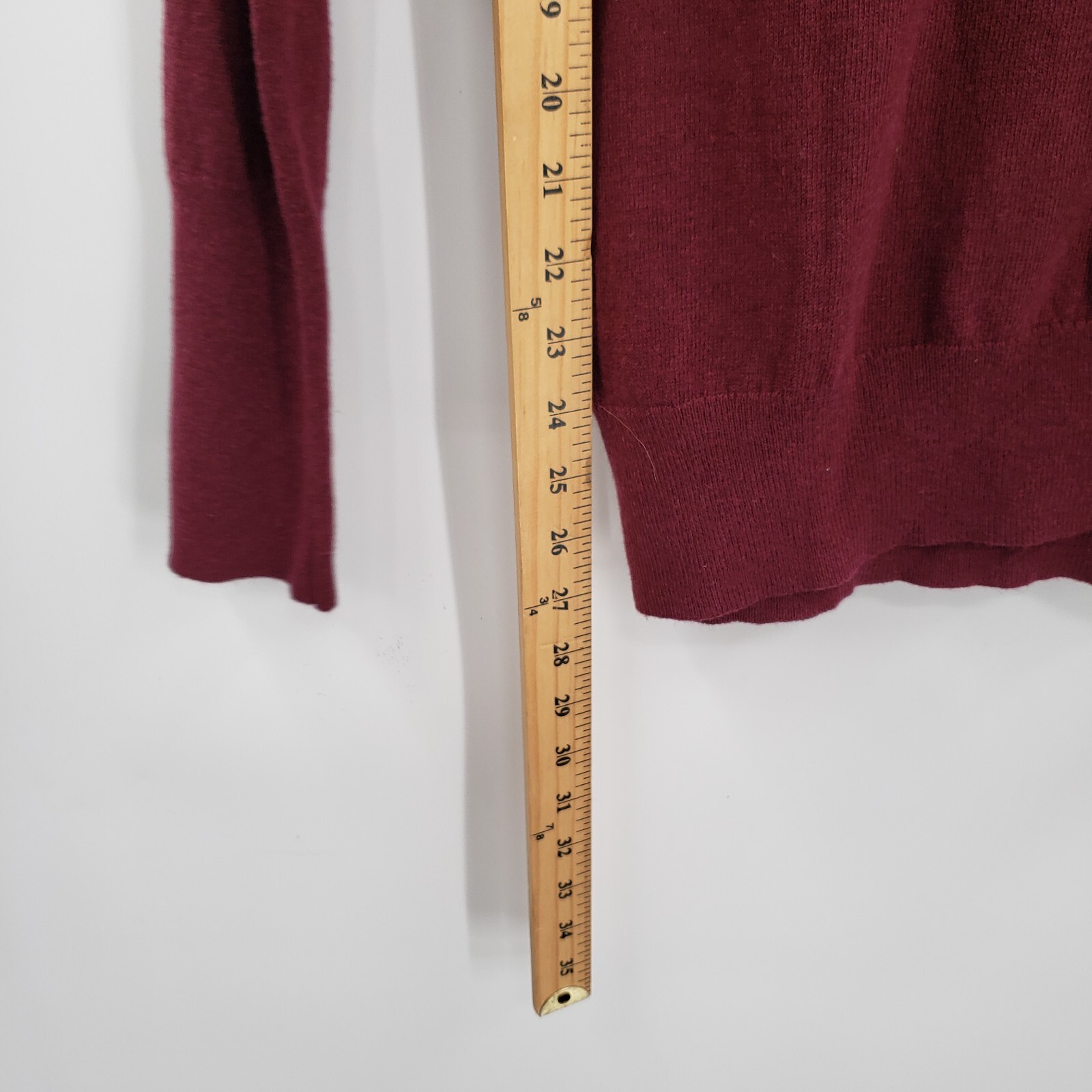 Worthing Large Burgundy Red Sweater Womens Cotton Blend Pullover Round Neck