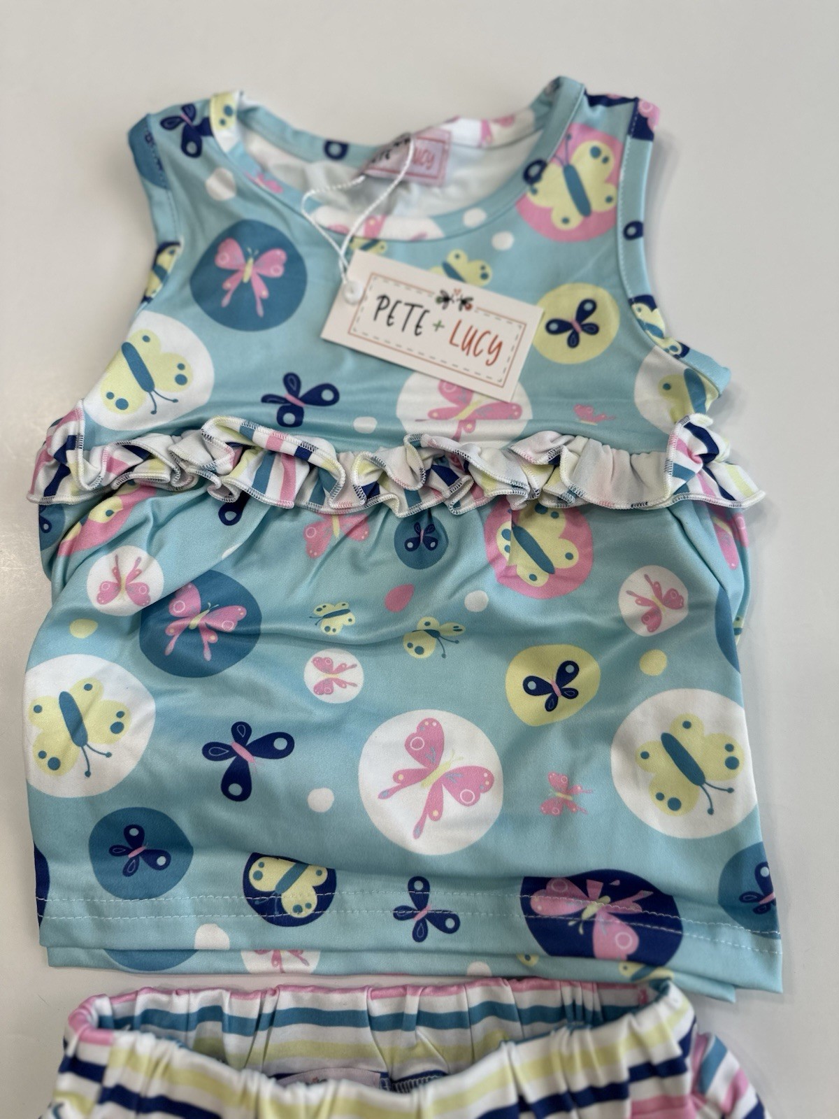 Pete & Lucy Playful Butterflies Baby Outfit Size 6-12 Months NWT