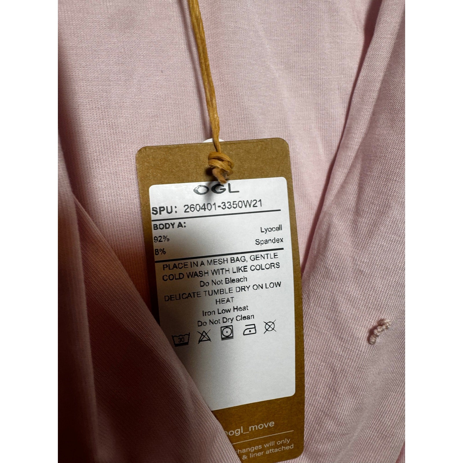 OGL Pink Faux Wrap Top Short Sleeve V-Neck Modal Jersey Comfort Blouse Women’s S