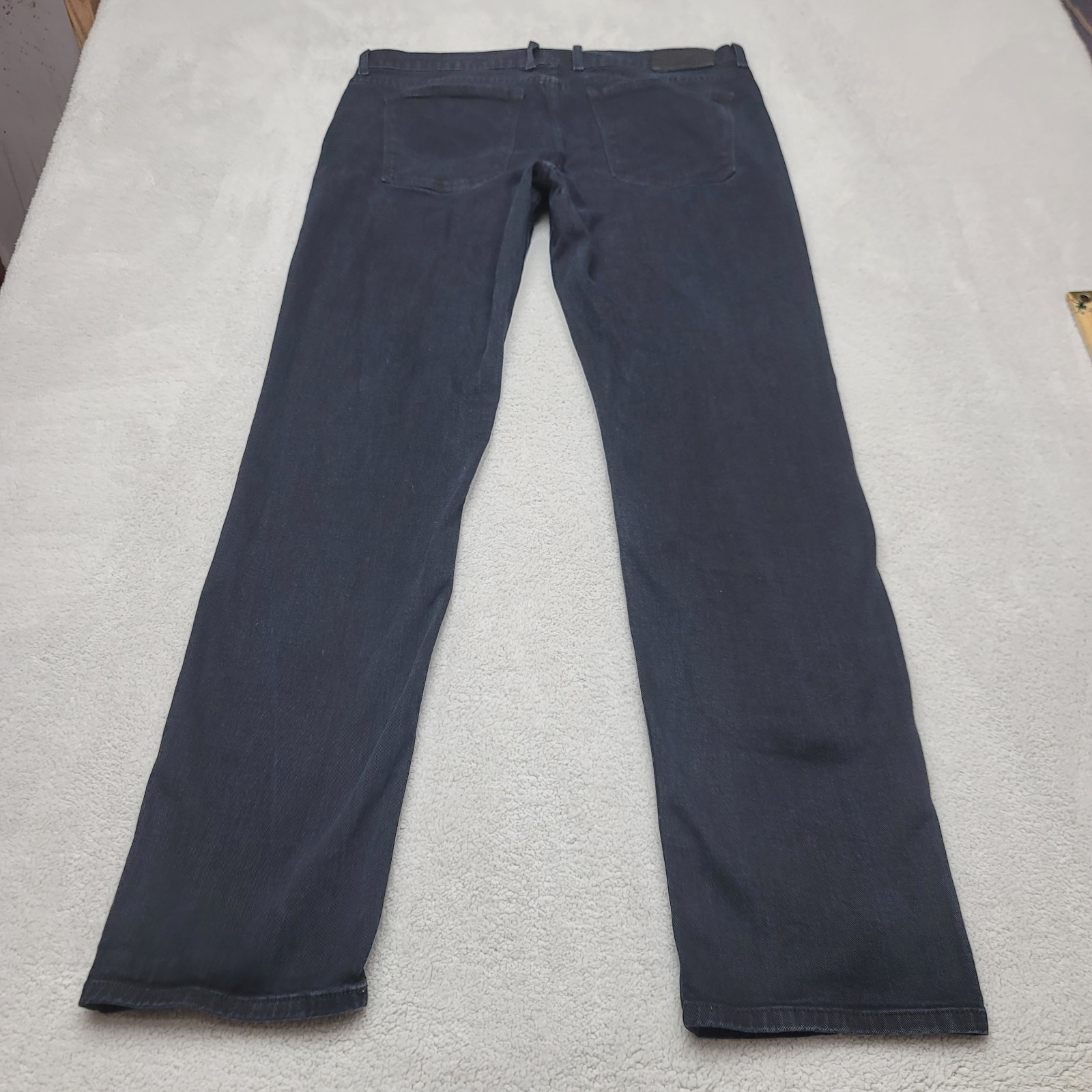 Mott & Bow Jeans Mens Size 38×33 Black Slim Fit Denim Stretch Zipper Fly