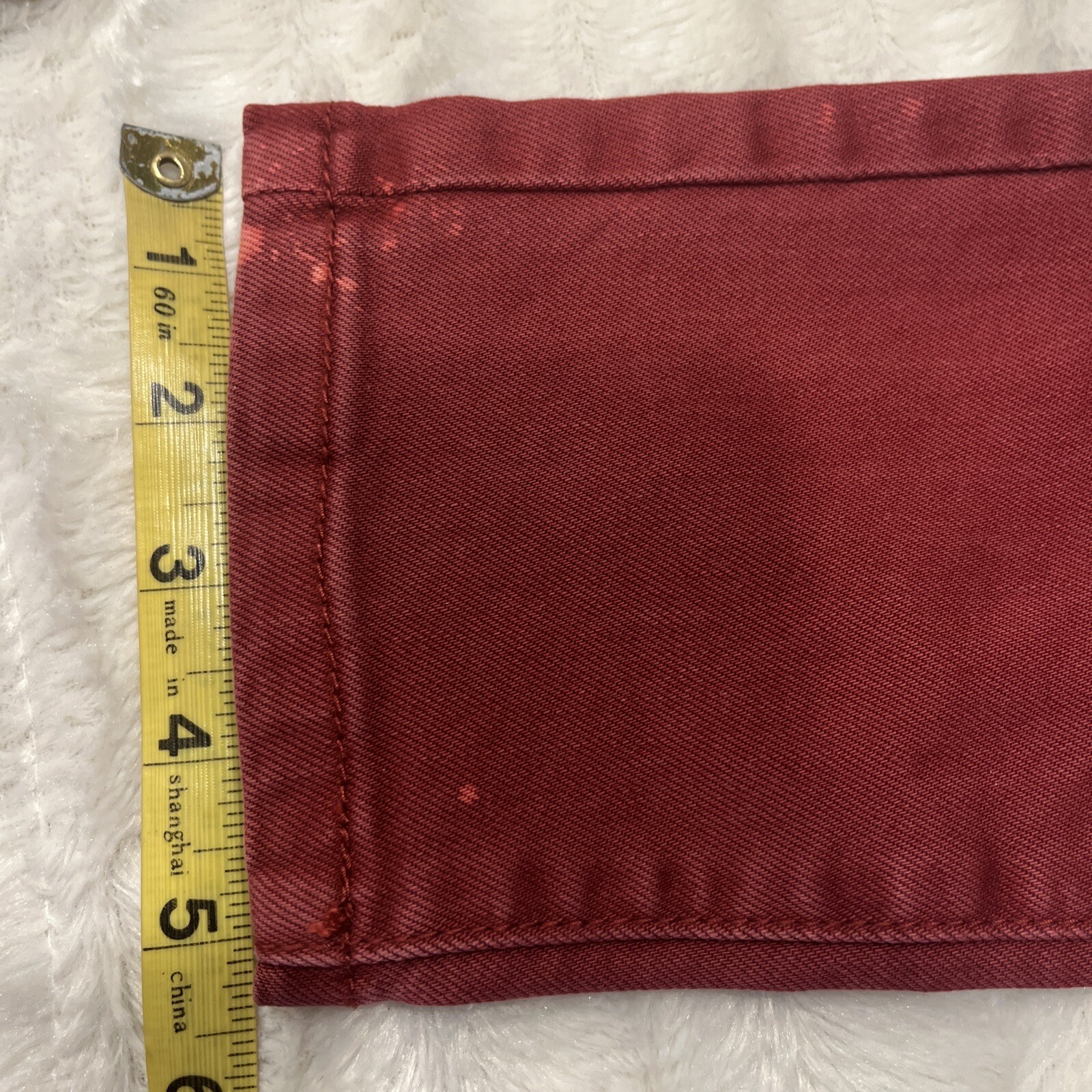 Crysp Denim Men’s Red Biker Jeans 28×34 Distressed Skinny Moto Acid Wash NWT