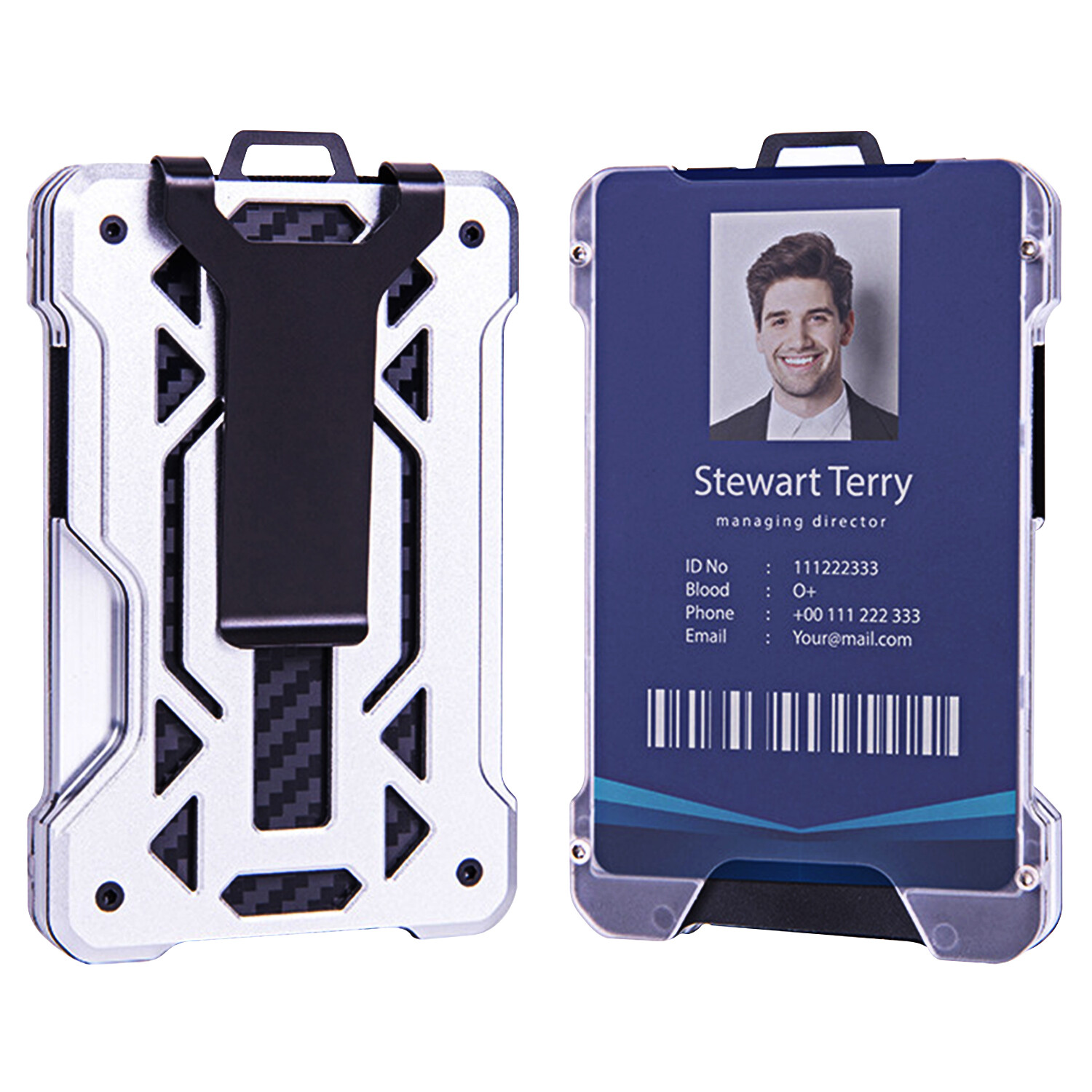 Men’s Aluminum RFID Blocking Money Clip Slim Credit ID Card Holder Metal Wallet
