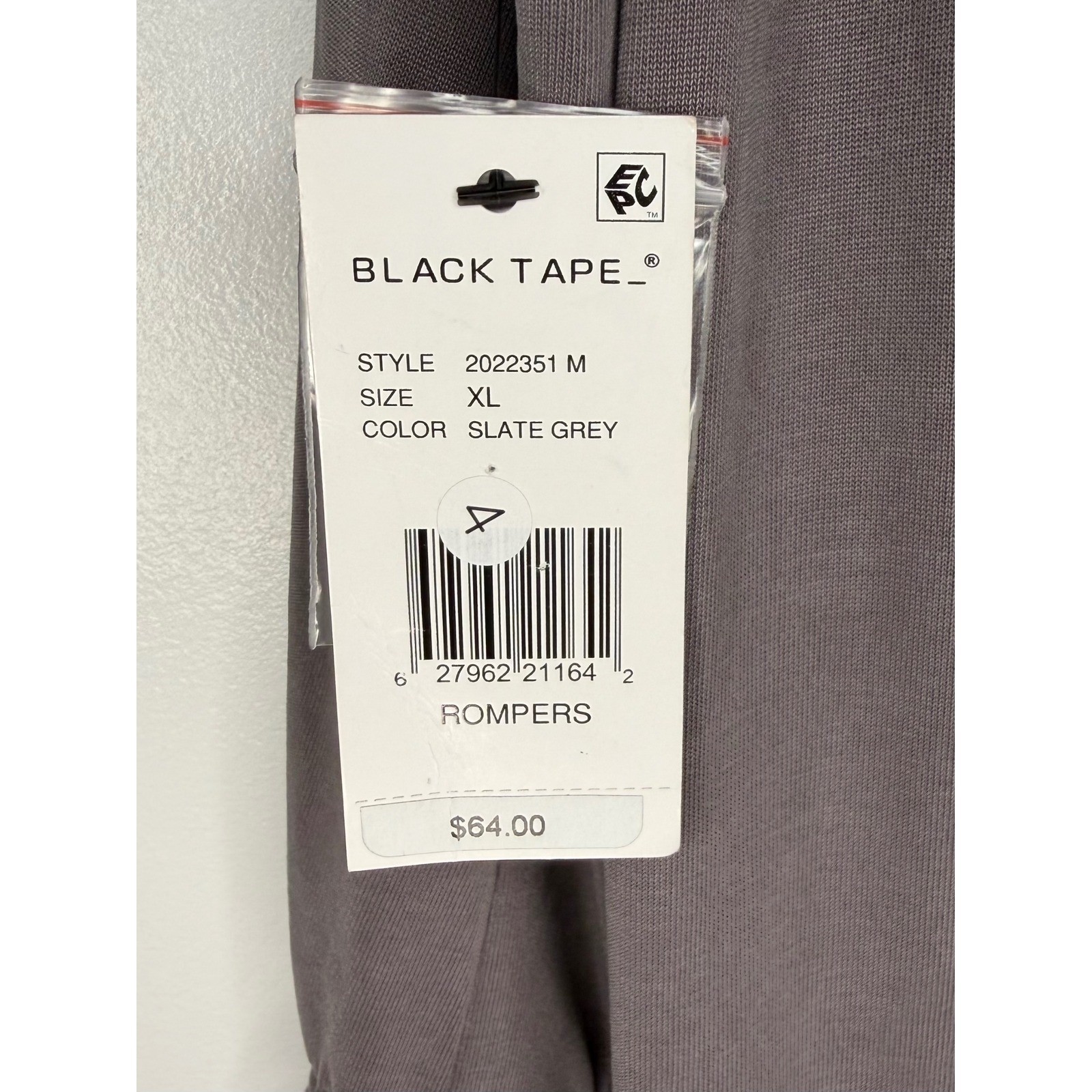 Black Tape Womens Slate Grey Modal Blend Short Sleeve Romper XL New 2022351M