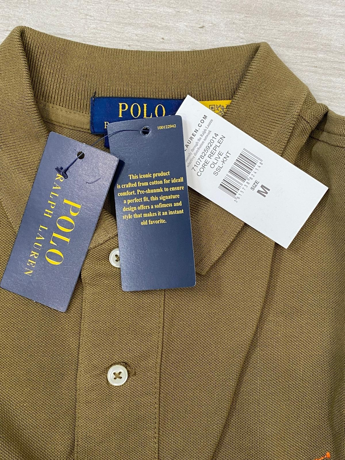 NWT Polo Ralph Lauren Men’s Custom Slim Fit Mesh Polo Shirt -Olive,White S-2XL