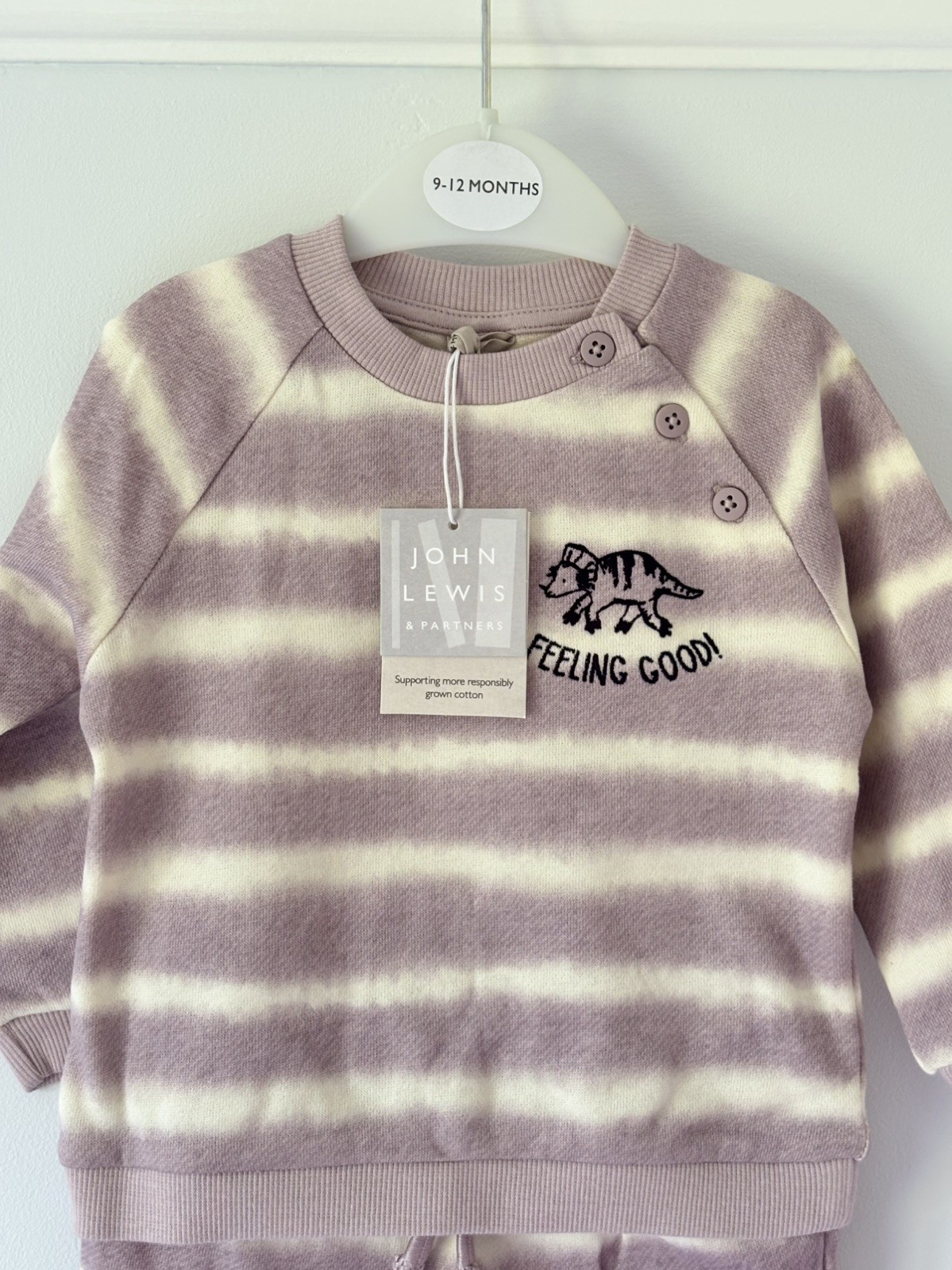 John Lewis Baby Cotton Shorts & long sleeve top Set Bundle . Size 9-12 months.
