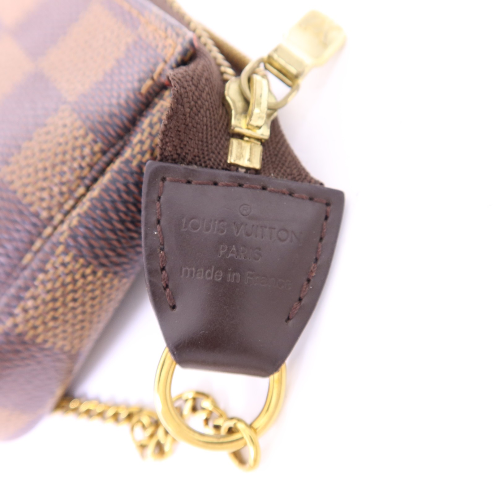 LOUIS VUITTON LV GHW Damier Mini Pochette Accessories N58009 Damier Brown