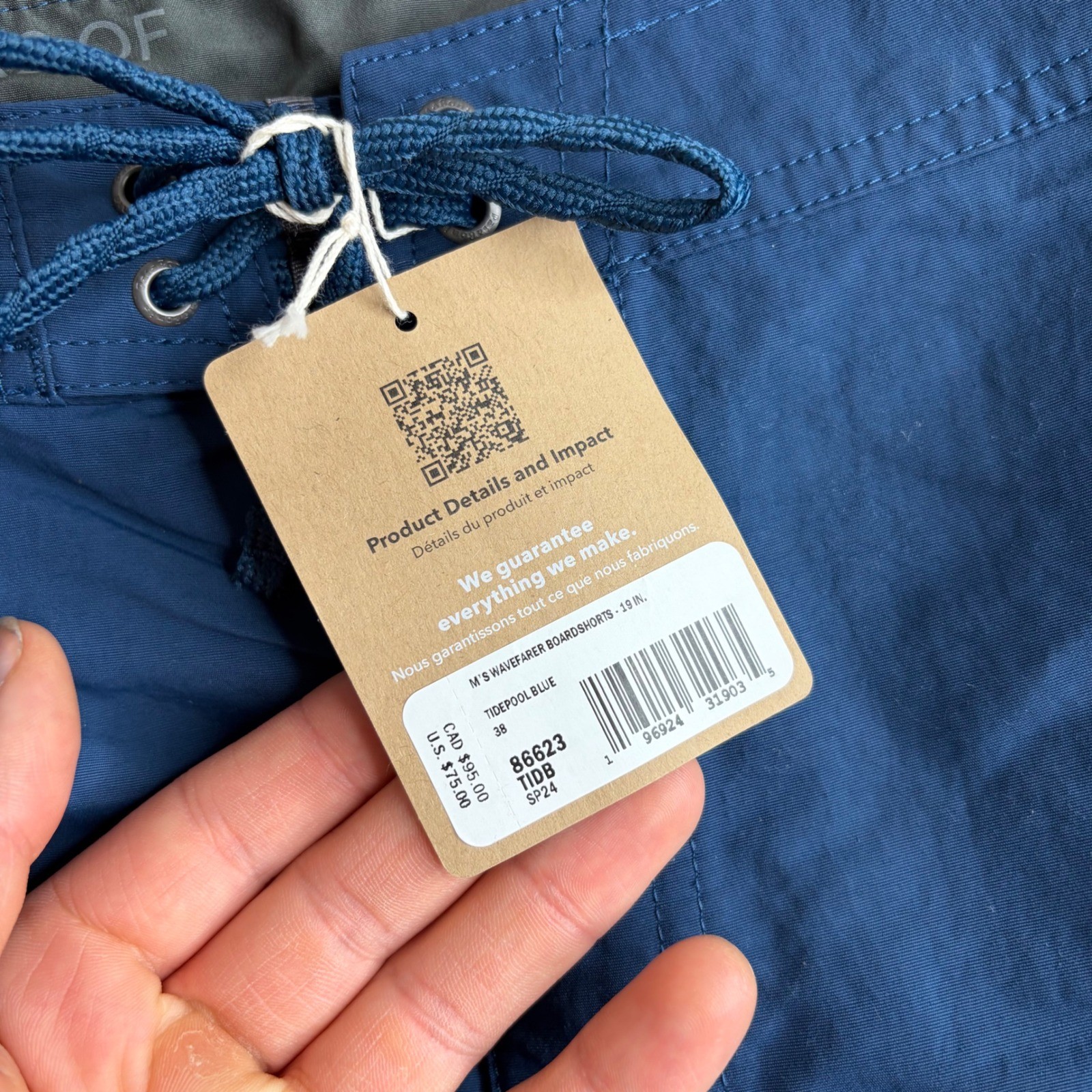 NEW Patagonia Mens Wavefarer Boardshorts 19 Tidepool Blue 86623 SP24 Size 38 NWT