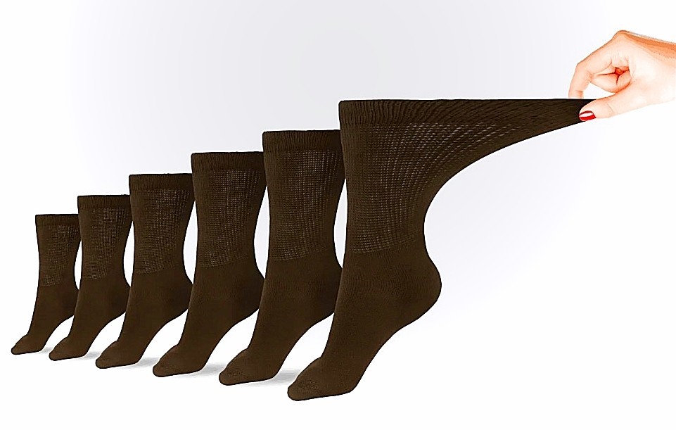 Womens Physicians Choice Diabetic Cotton Crew Socks – Choose Color US Made lot