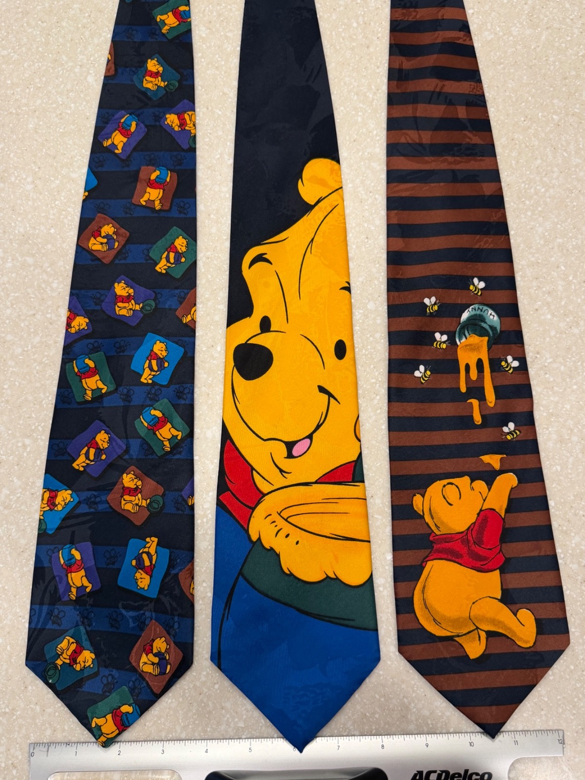 3 Vintage Ties featuring Winnie the Pooh from a Teacher’s Tie Collection