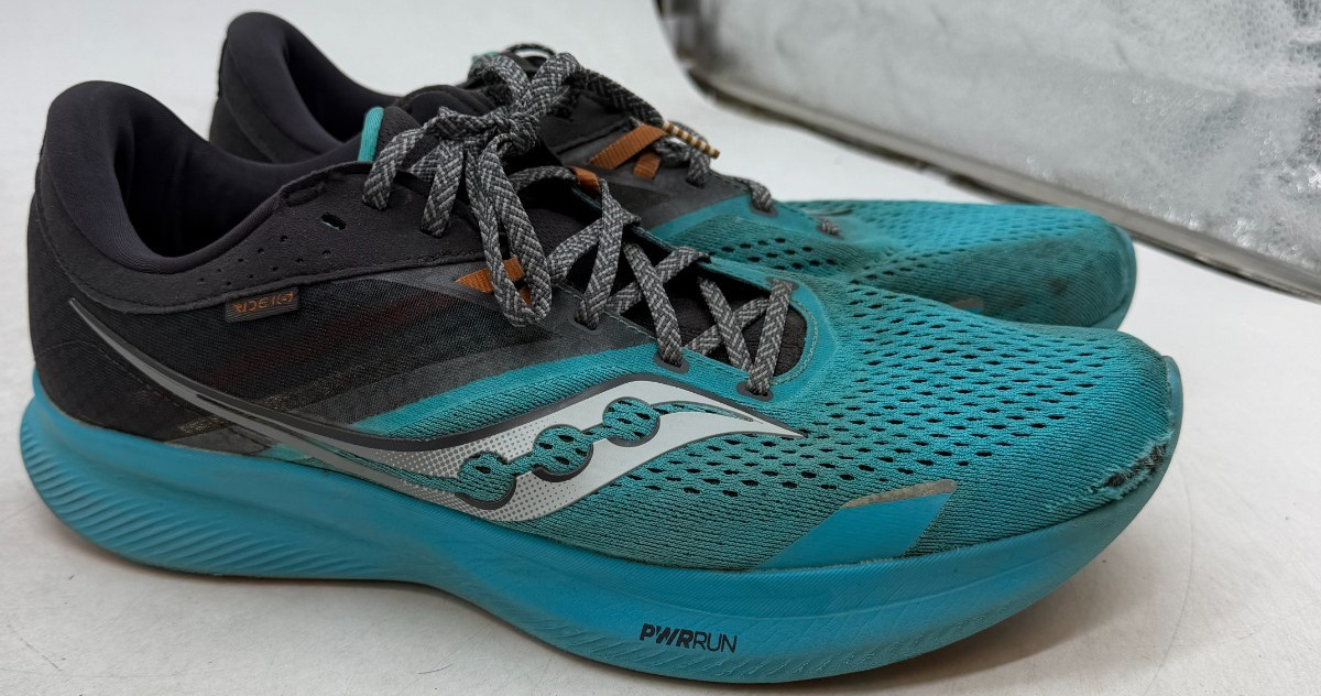 Saucony Ride 16 Sneaker Men’s Blue Low Top Comfort Athletic Running Shoes – 12