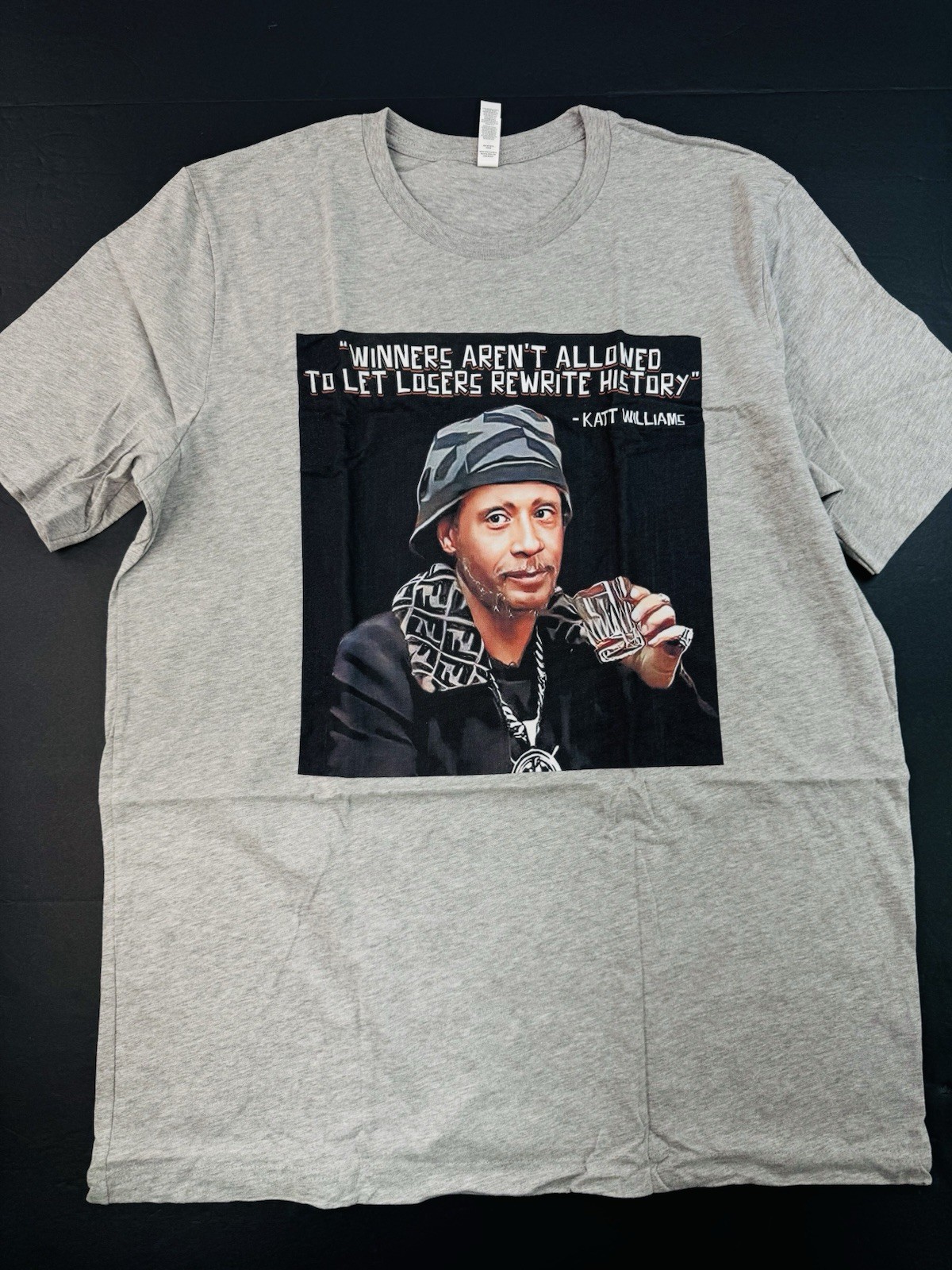 Katt Williams TShirt Mens Size XL Comedy Winners & Losers Graphic Print Gray NEW