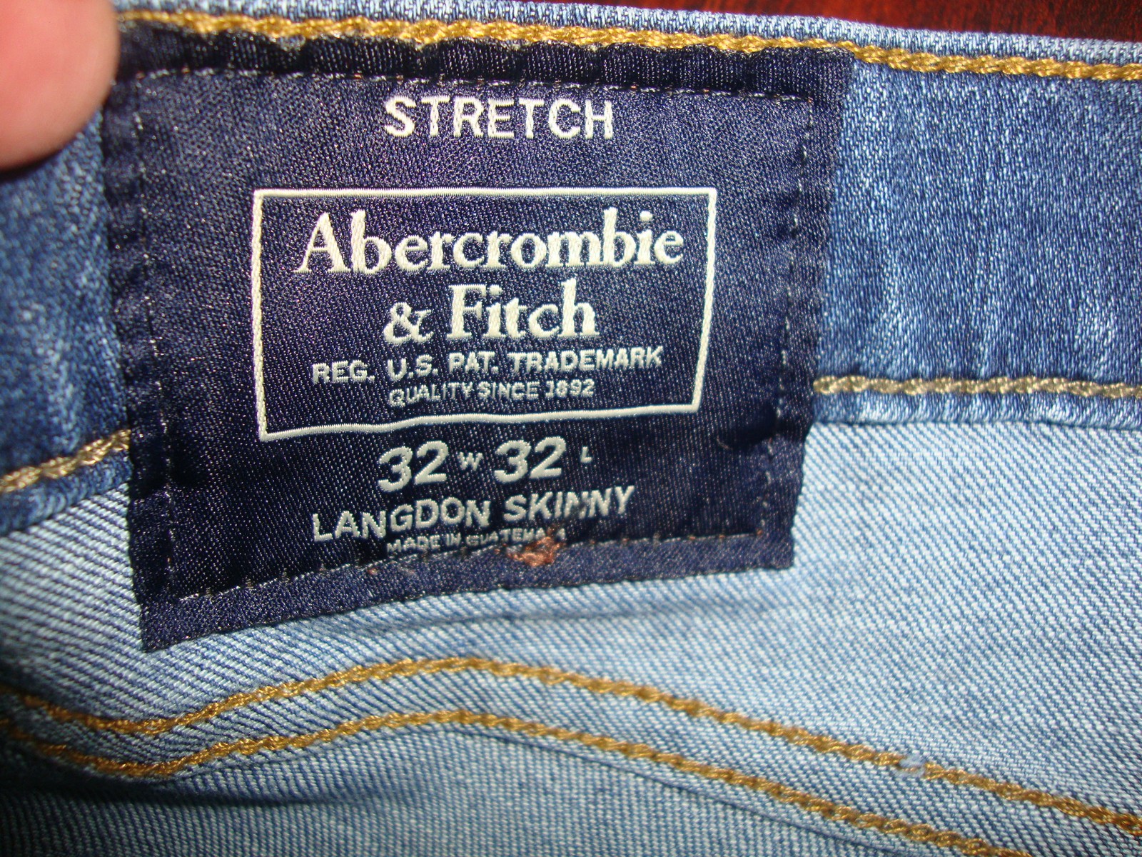 Men’s Abercrombie & Fitch LANGDON SKINNY jeans SIZE 32-32 WORN/WASHED 3 TIMES!