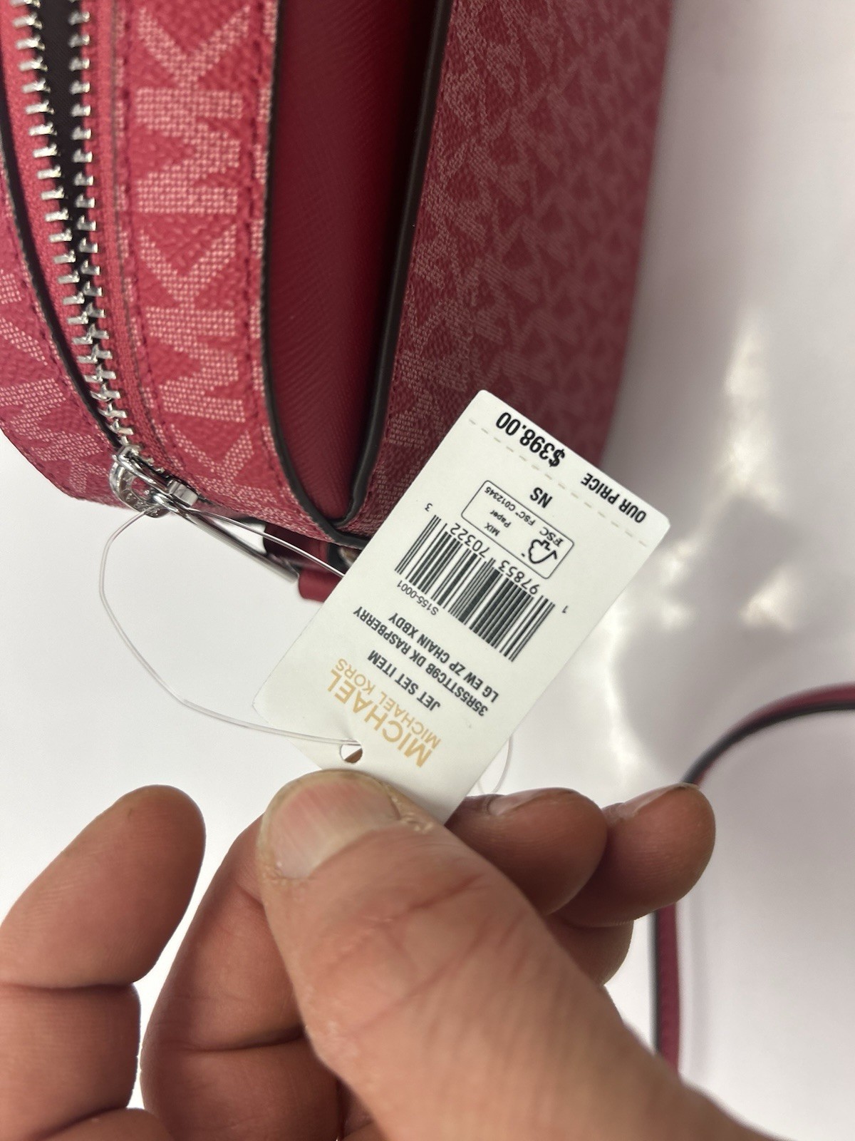 Michael Kors Large Handbag Purse Handbag Messenger Crossbody Bag Dark Raspberry