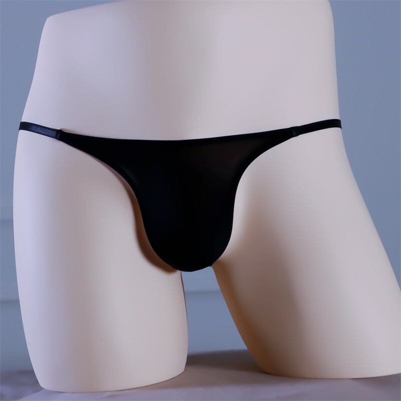 Sexy Men’s Low Rise Thong G String Bikini Underwear Seamless Pouch Sheer Briefs