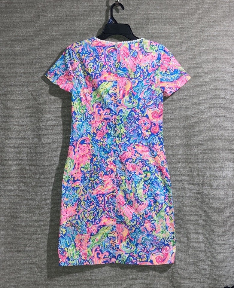 Lilly Pulitzer Coralynn Dress New Pop Up 60 Animals Colorful Pockets Women’s 4 .