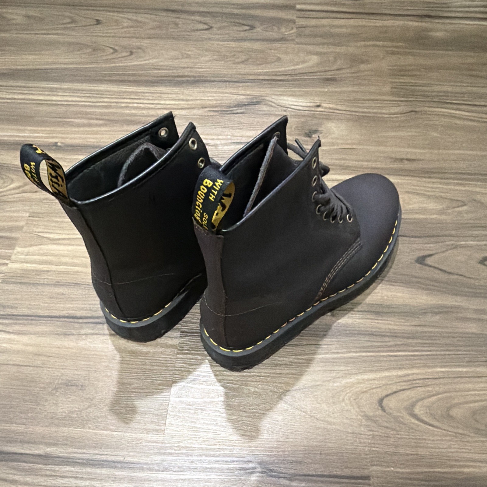 Dr. Martens Men’s Black Leather Lace-Up Combat Ankle Boots US 11 EU 46