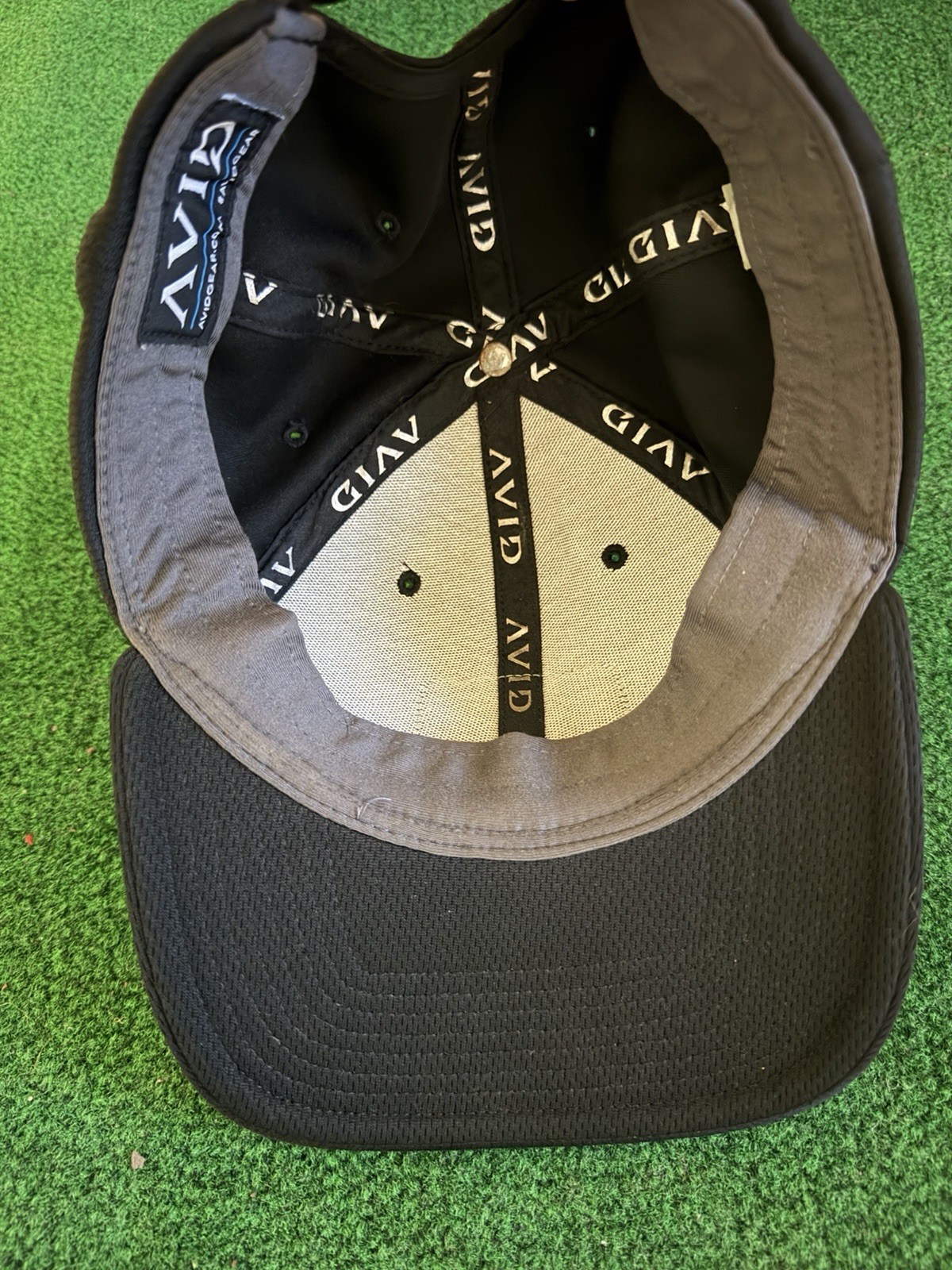 Avid Men’s Black Merica Patriotic Fishing Hook Snapback Hat Cap OSFA