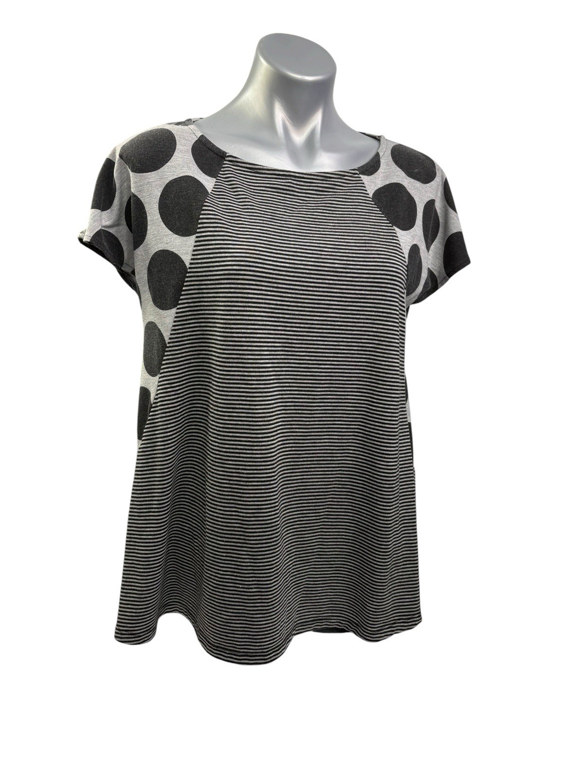 Alembika Short Sleeve Women Trapeze Top Size 2 Corresponds To US Size Small