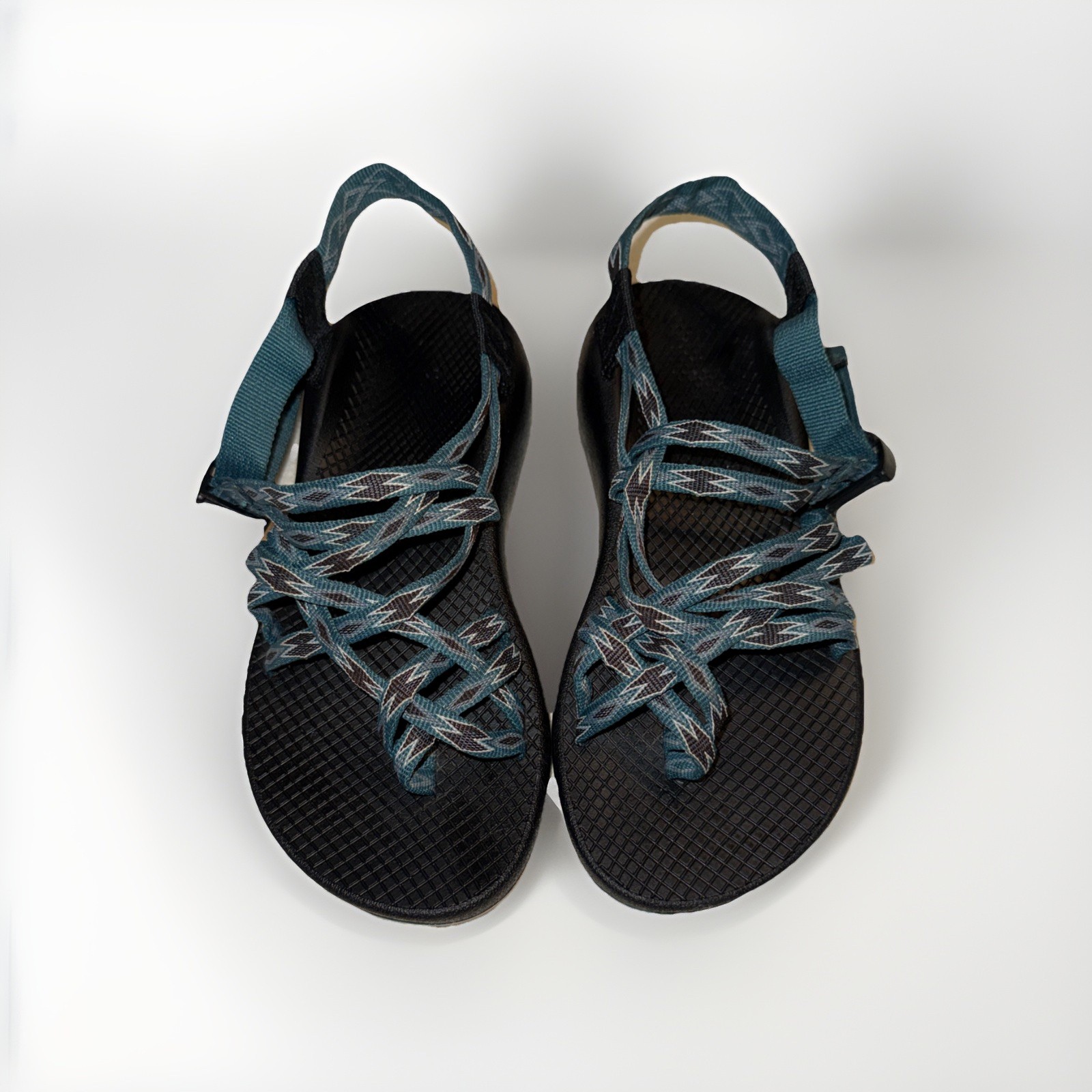 Chaco ZX/2 Women’s 8 Hiking Trail Strappy Sport Sandals, Angular Teal, Toe Loop
