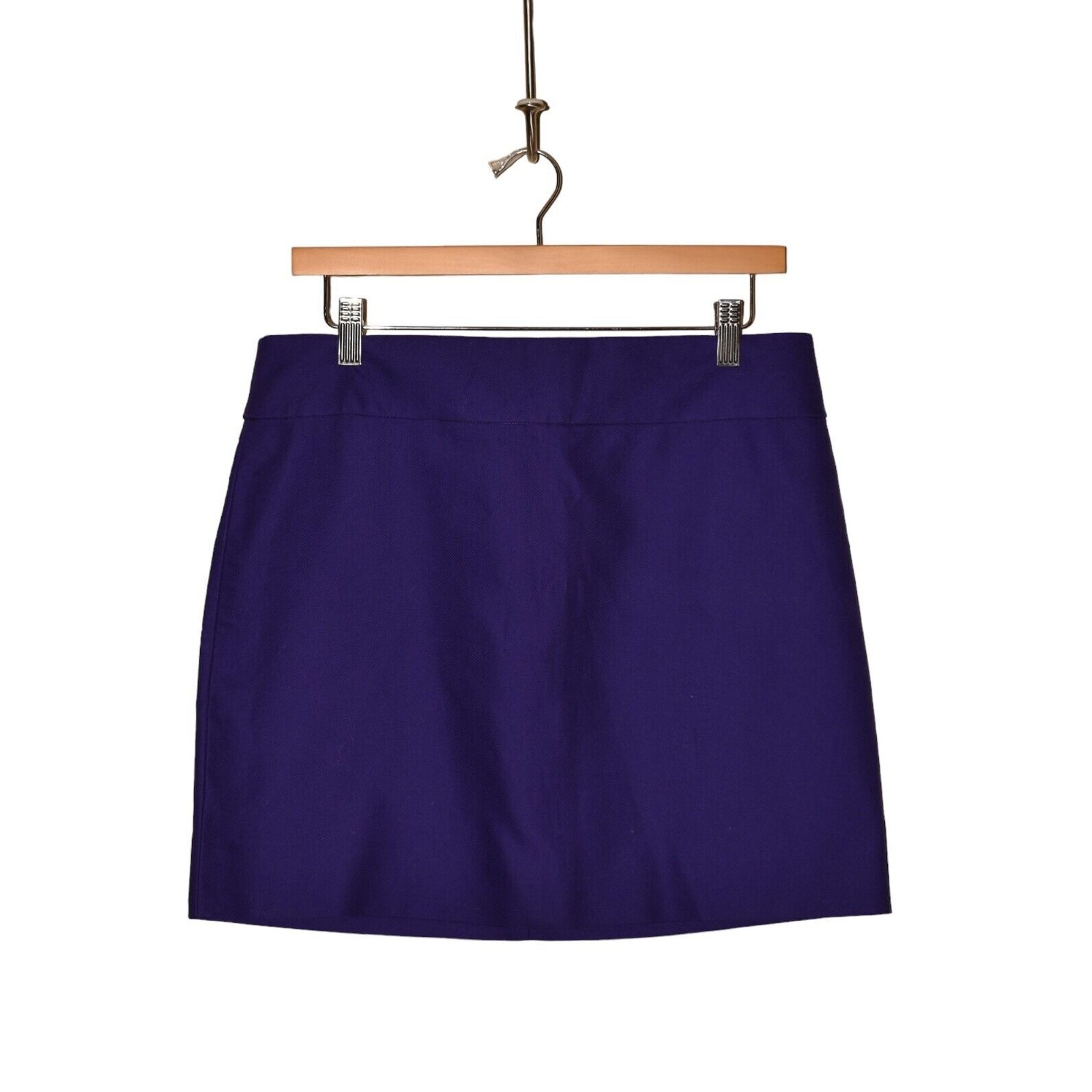 J.CREW FACTORY NEW $57 Double Serge Mini Skirt Purple Size 8