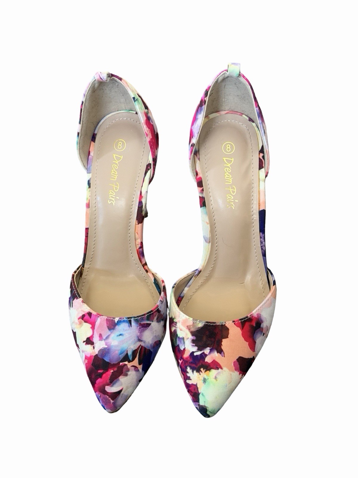 Dream Pairs Floral Pointed Toe High Heel Dress Pump Shoes 8