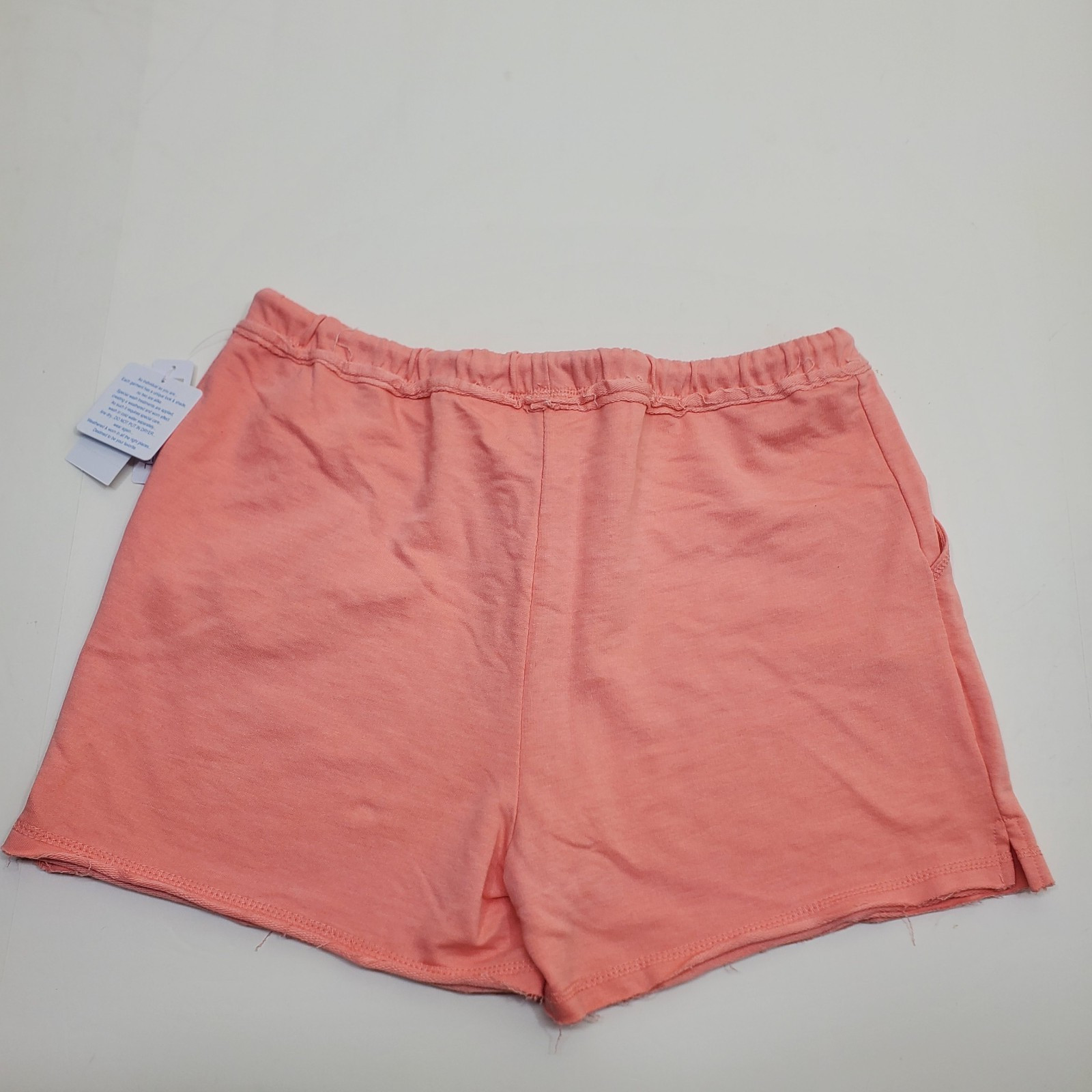 NWT U.S Apparel Shorts Womens Size L With Pockets Salmon Grapefruit Distressed