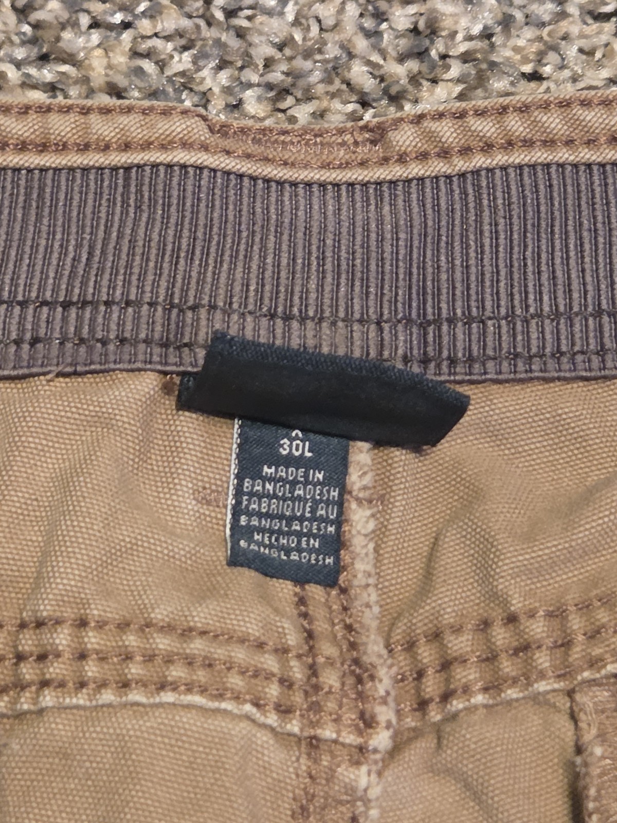 GH Bass Co Mens Canvas Work Pants Khaki Utility Hiking Trail Carpenter 40wx30L