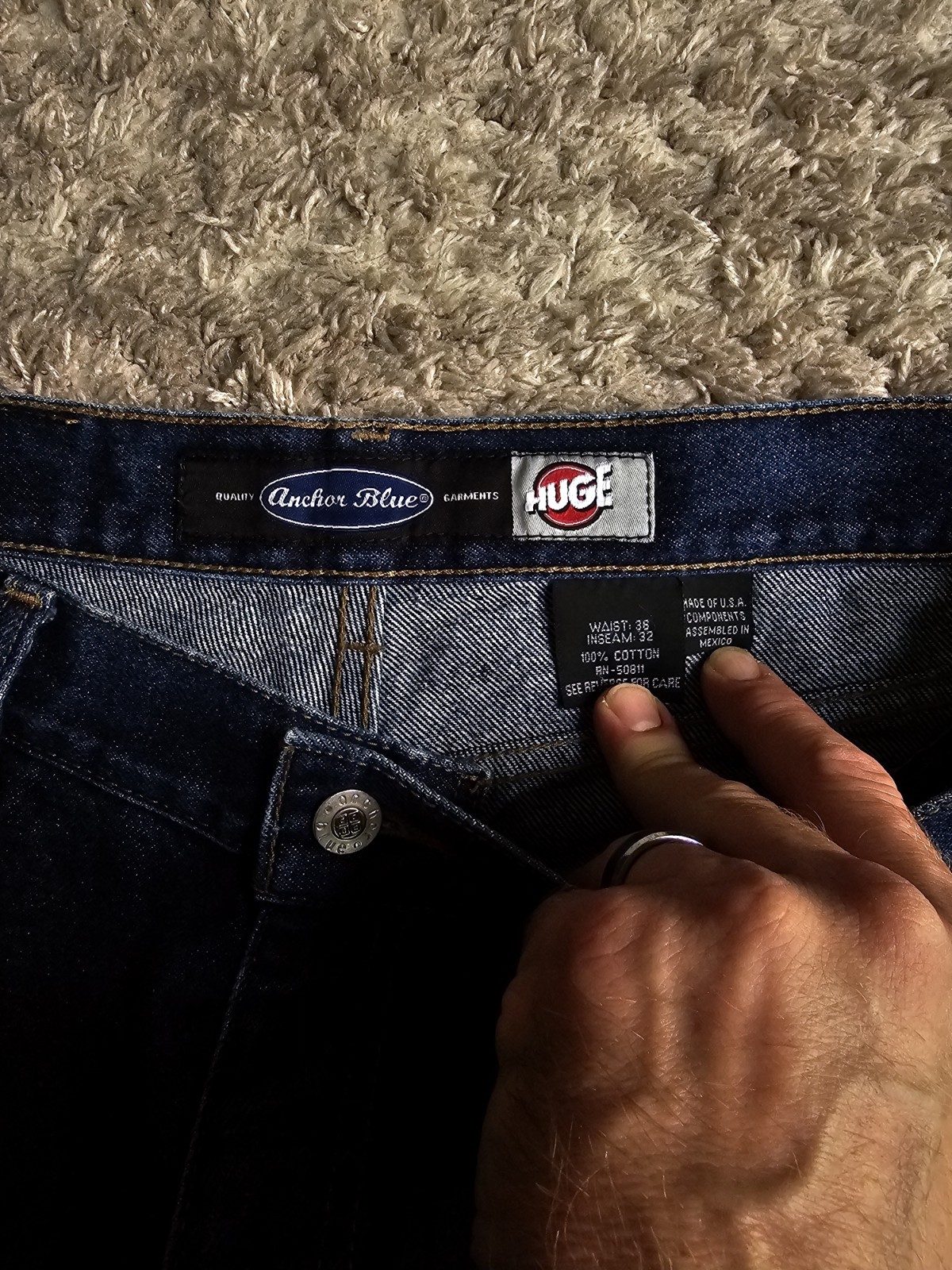 Anchor Blue Huge Jeans Pre☆2000