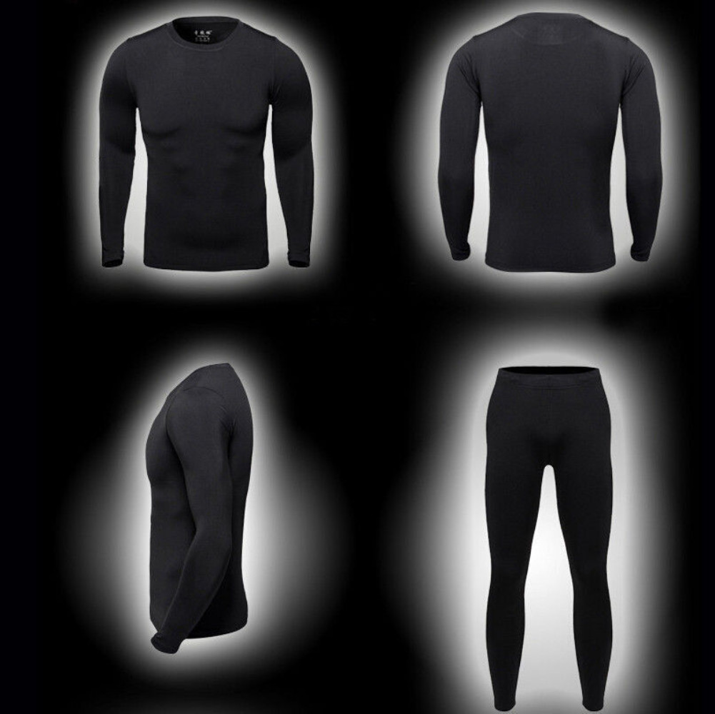 Winter Thermal Underwear Ski Warm Base Layer Tight Long Johns Top and Bottom Set