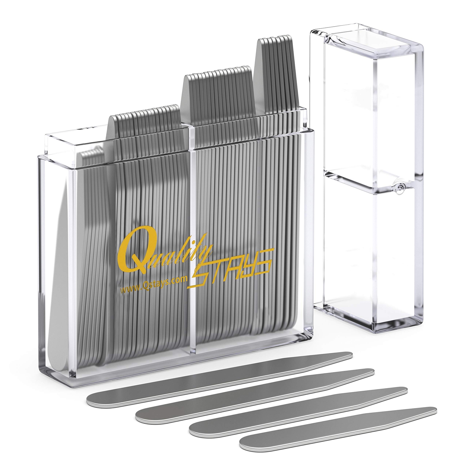 Metal Collar Stays for Men – Premium 52-Piece Set in 4 Sizes for Crisp Dress