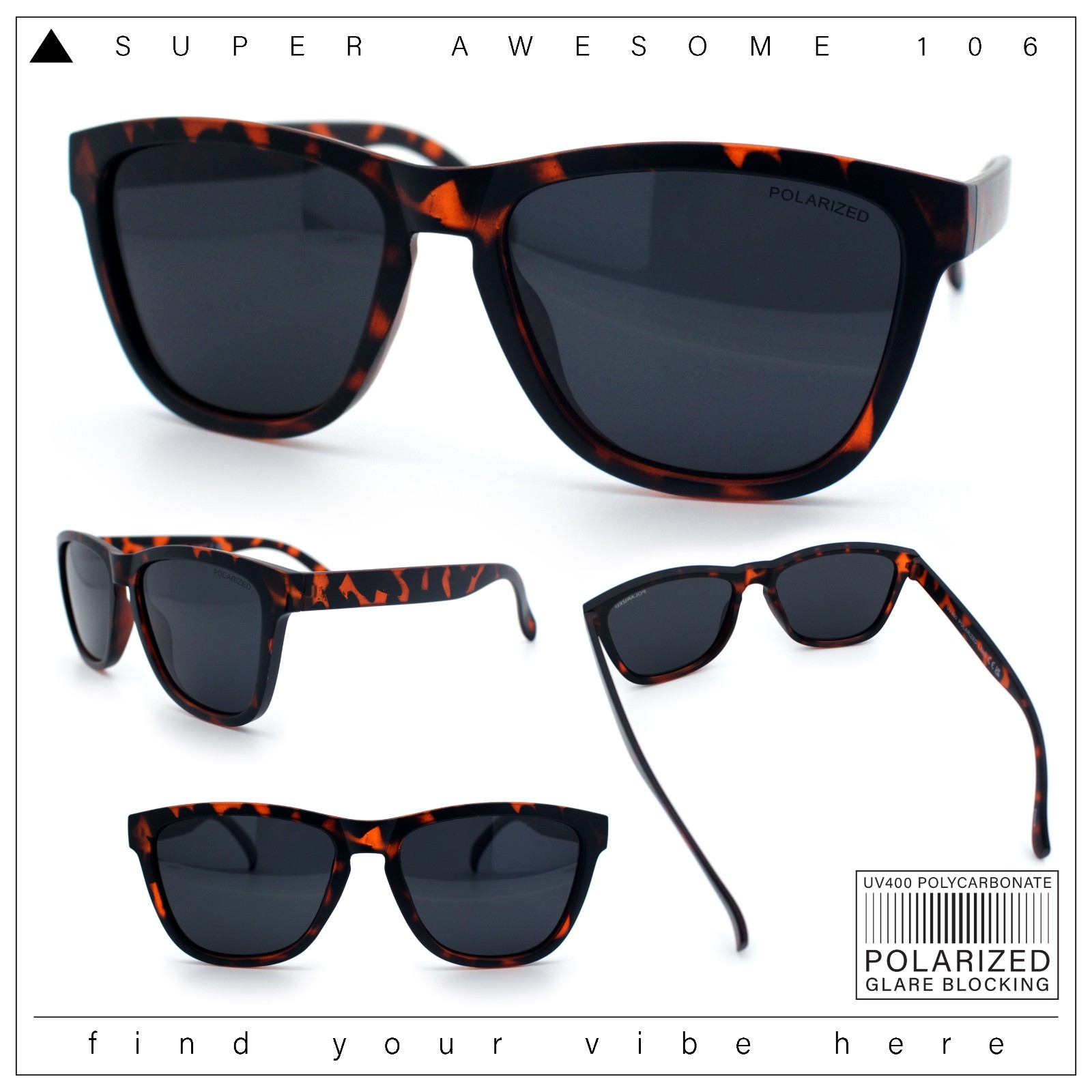 SA106 Polarized Sport Keyhole Bridge Sunglasses for Men UV400 Lightweight