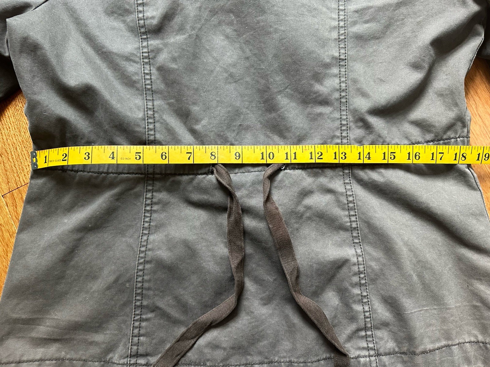 Women’s – American Eagle Gray Field Jacket L Button Zip Pockets Military