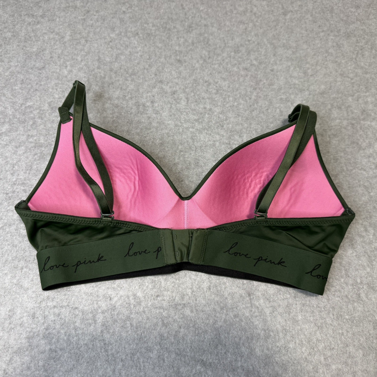 Victoria Secret Pink 34B Wear Everywhere Push Up Bra Wireless Green