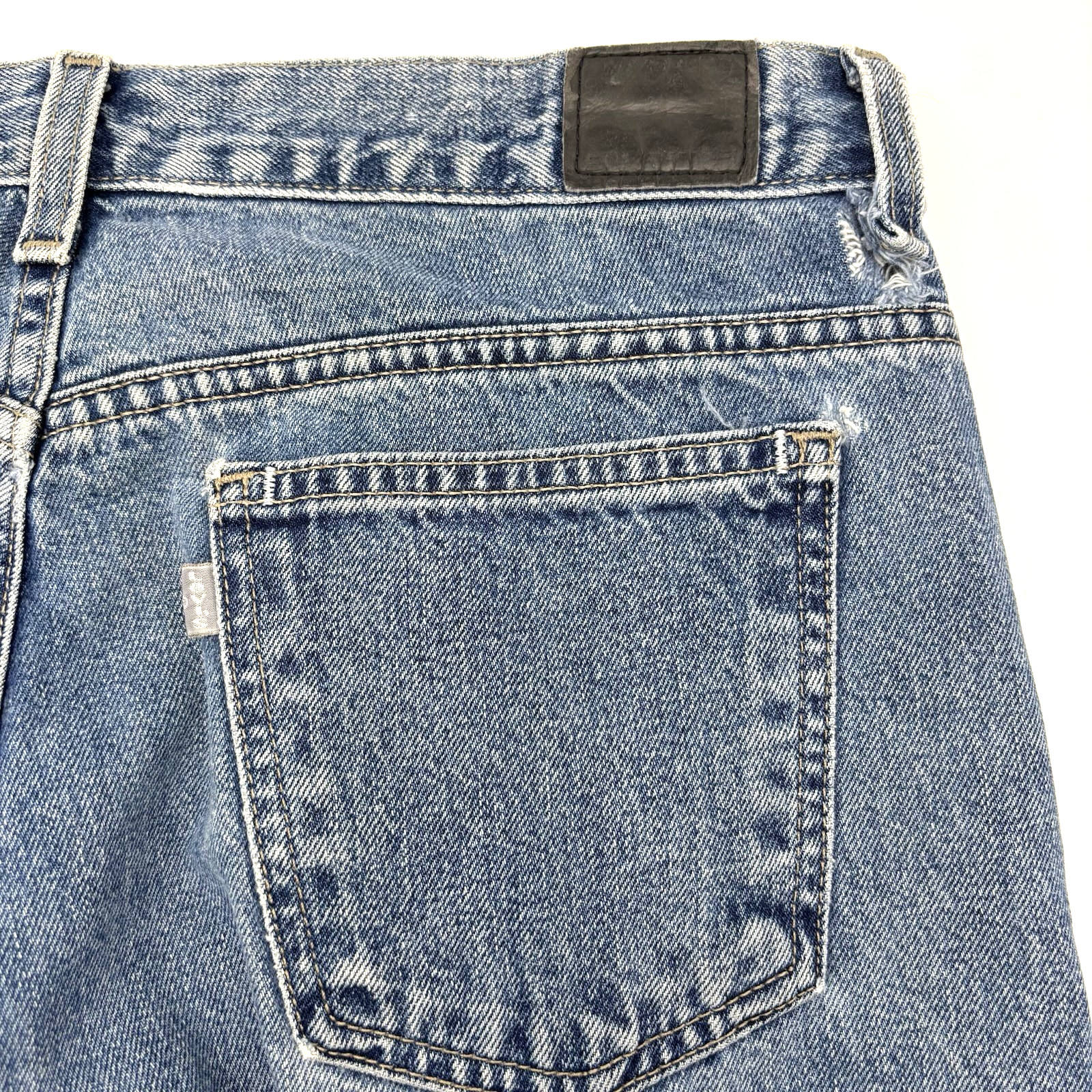 2001 Levi’s Silvertab Medium Wash Mid Rise Wide Leg Baggy Jeans 9S 31×30″ Mexico