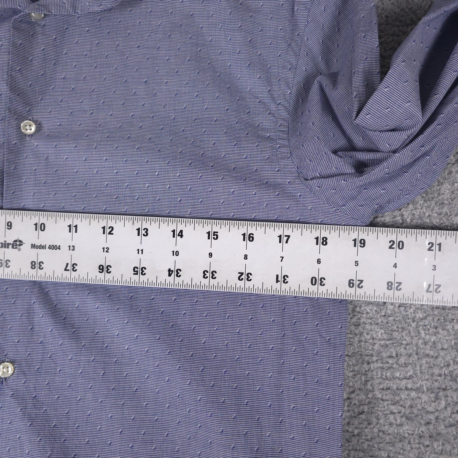 Armani Collezioni Shirt Mens 15 38 Blue Check Slim Fit Dress Long Sleeve Albania
