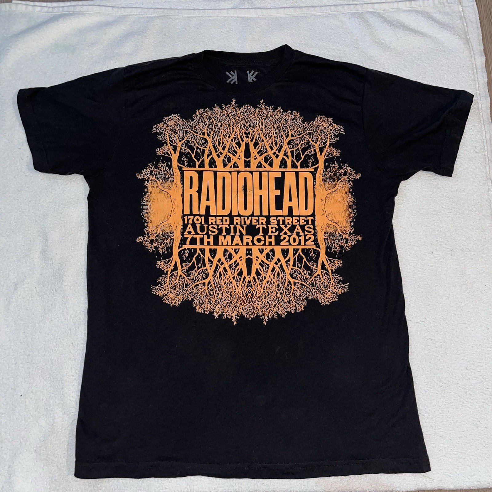 Radiohead King Of Limbs 2012 Tour Austin Shirt Gray Waste Clothing RARE