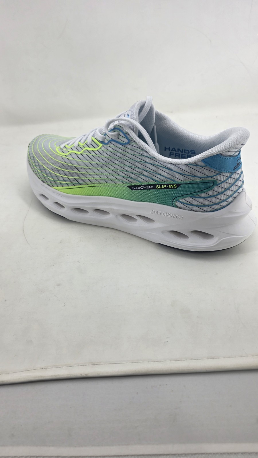 Sketcher Max Sapphire White/Green – Men’s Slip-Ins Size 11