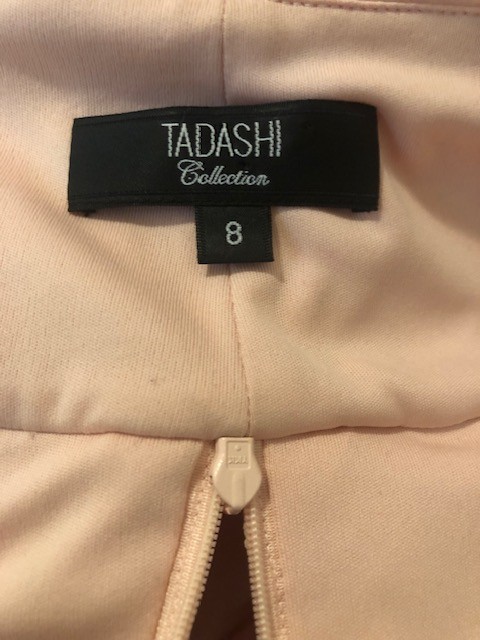 Tadashi Soft Pink Elegant Top Size 8 Wedding/Event Sleeveless with arm cover