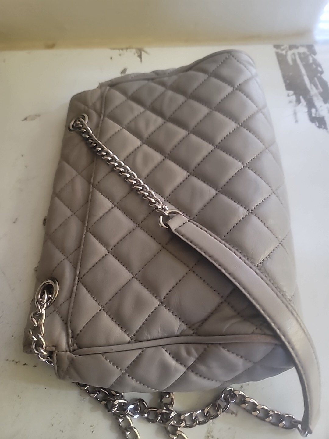 Michael Kors Pink Quilted Sloan Leather Purse GUC 10x7x3