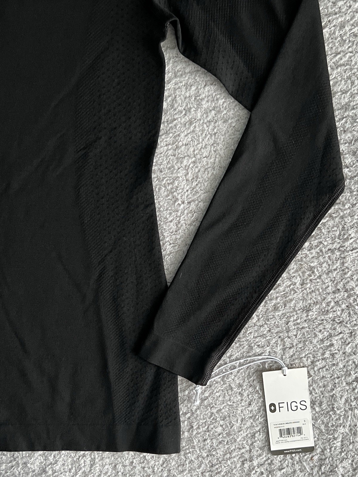 Figs Under Scrub Top Women’s Sz Small Black Salta Seamless Shirt Nursing Medical