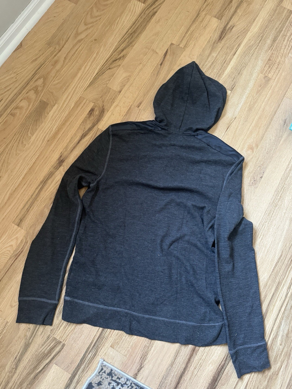 I.N.C. International Concepts Gray Hooded Half-Zip Pullover Hoodie Men L
