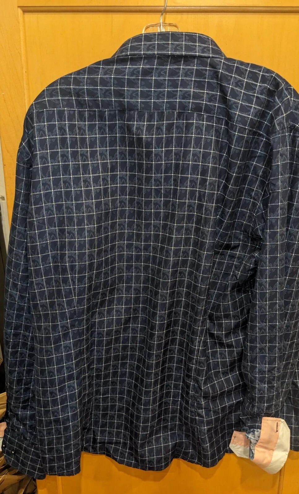 Rosso Milano Mens Shirt Size xl blue plaid Modern Fit Made In Italy Button Up
