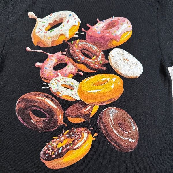 Dunkin Donuts Employee Frosted Donut Graphic T-Shirt SMALL