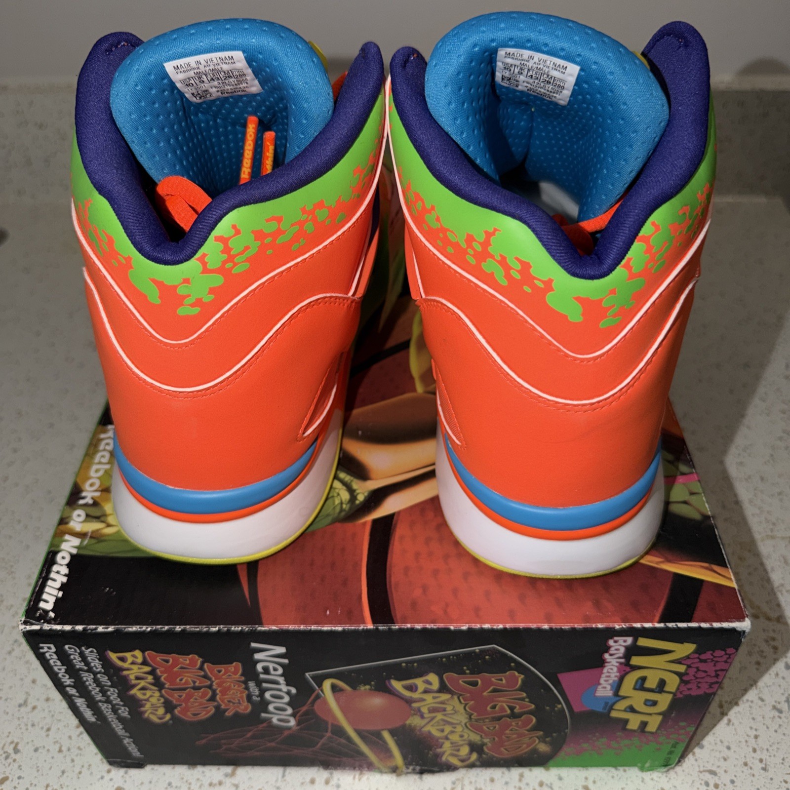Reebok Pump Omni Zone II NERF Light Jammer Orange Shoes GY8068 Mens Size 10