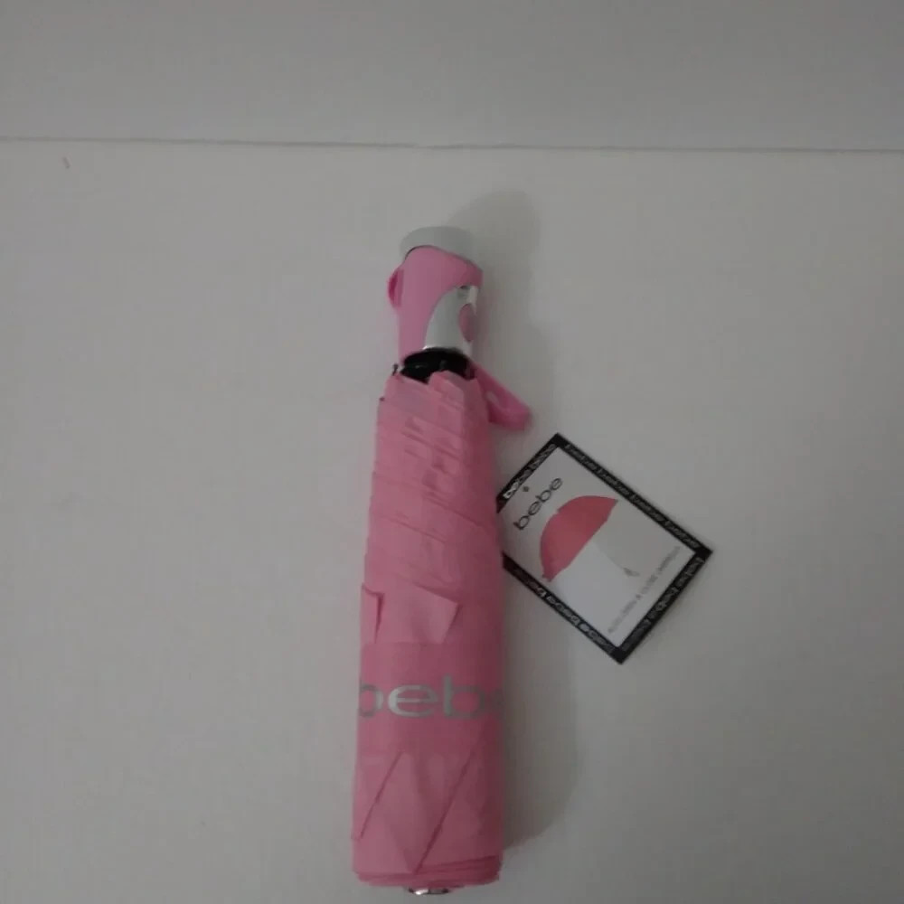 bebe Umbrella Auto Open & Close Lightweight Rain Sunshine Pink