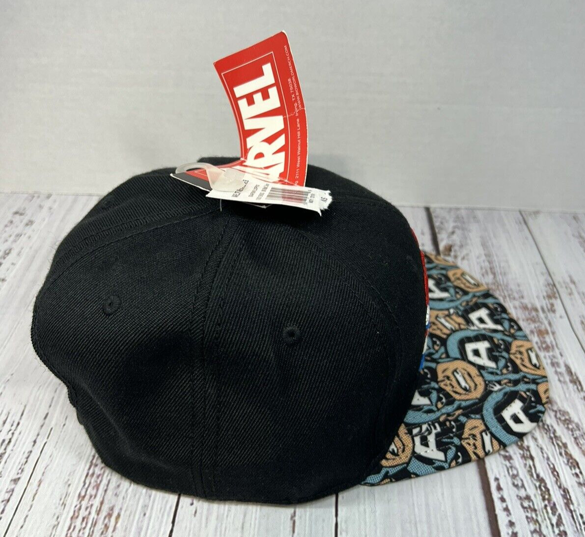 Marvel Captain America Hat Flat Bill Snapback Cap Black Pre-owned Good Condition